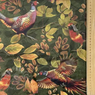 Dekorationstyg VELVET Pheasant Forest Leaf