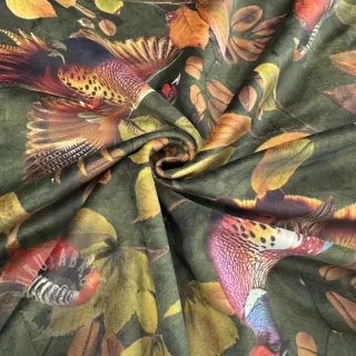 Dekorationstyg VELVET Pheasant Forest Leaf