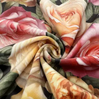 Dekoračná látka VELVET Romantic Rose Charm