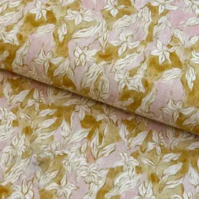 Viskos med lin CREPE Flowers Tomi digital print