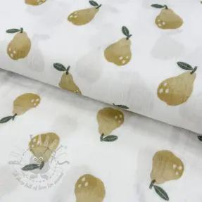 Dubbelgasväv/muslin Pears design B digital print