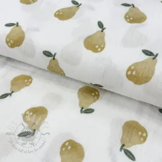 Dubbelgasväv/muslin Pears design B digital print