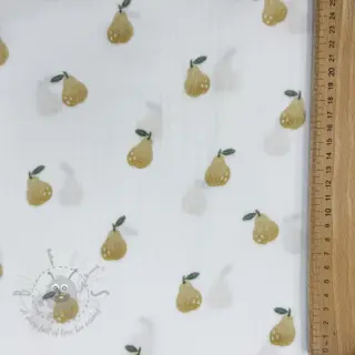Dubbelgasväv/muslin Pears design A digital print