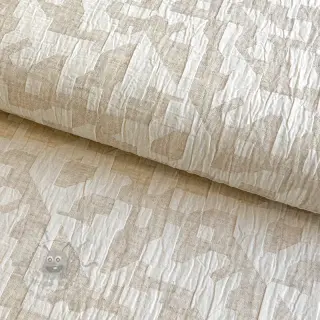 Bomullstyg med lin JACQUARD Abstarct natural