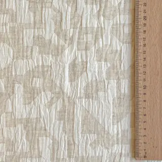 Bavlnená látka s ľanom JACQUARD Abstarct natural