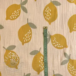 Dubbelgasväv/muslin Lemons sand