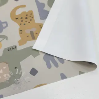 Tyg till regnkappa Safari animals ecru
