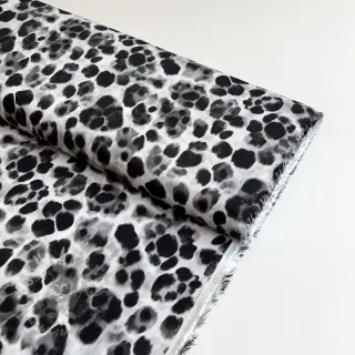 Viskos SATIN Animal skin black digital print