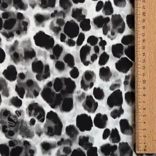 Viskos SATIN Animal skin black digital print