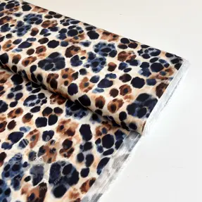 Viskos SATIN Animal skin ecru digital print