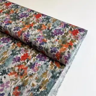 Viskos SATIN Flowie Kin off white digital print