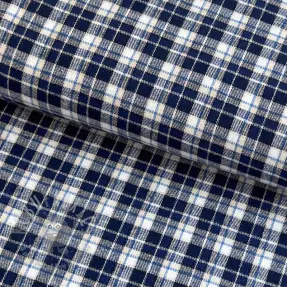 Bomullstyg YARN DYED CHECK BRUSHED Silva design B
