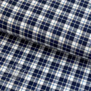 Bomullstyg YARN DYED CHECK BRUSHED Silva design B