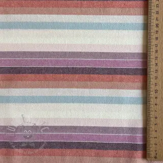 Bomullstyg YARN DYED Line multi