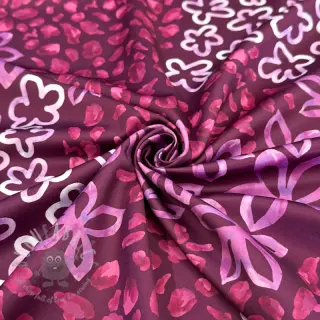 Satin ROYAL MICRO Abstarct bordeaux