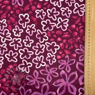 Satin ROYAL MICRO Abstarct bordeaux