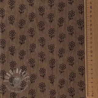 Manchester STRETCH Little flower taupe