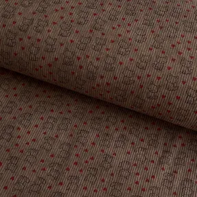 Menčester STRETCH Little foxes taupe