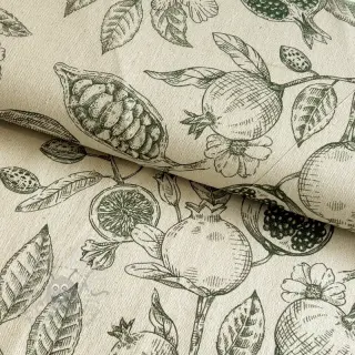 Dekorationstyg RUSTIC VINTAGE PRINT Granata kaki