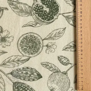 Dekorationstyg RUSTIC VINTAGE PRINT Granata kaki
