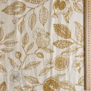 Dekorationstyg RUSTIC VINTAGE PRINT Granata peanut