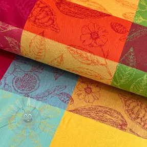 Dekorationstyg FRENCH TABLE CLOTH JACQUARD Cabosse allover summer