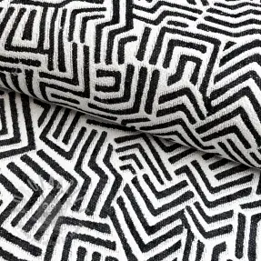 Dekorationstyg jacquard Mesopotamie allover graphite
