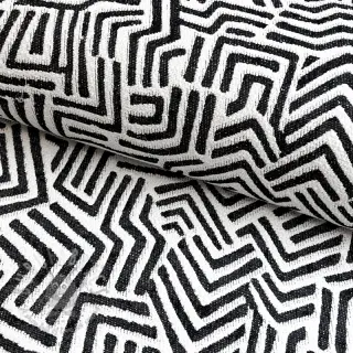 Dekorationstyg jacquard Mesopotamie allover graphite