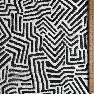 Dekorationstyg jacquard Mesopotamie allover graphite