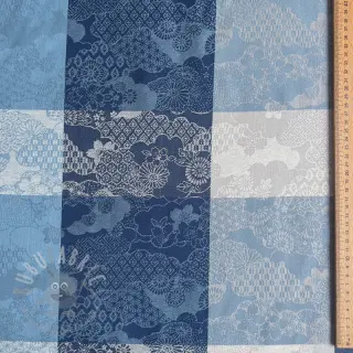 Dekorationstyg FRENCH TABLE CLOTH JACQUARD Niwa allover indigo