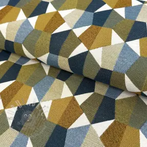 Dekorationstyg jacquard Mustang blue