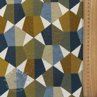Dekorationstyg jacquard Mustang blue