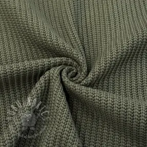 Tröjtrikå BIG KNIT camo green