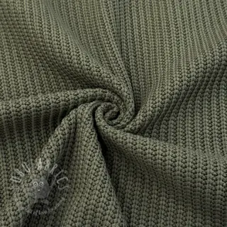Tröjtrikå BIG KNIT camo green