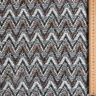 Stickat tyg jacquard Comfilia Zigzag wavy brown
