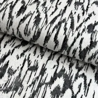 Stickat tyg jacquard Comfy Blurry Ikat grey