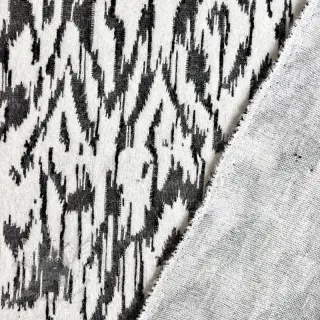 Stickat tyg jacquard Comfy Blurry Ikat grey