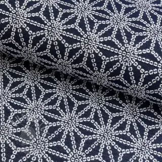 Dekorationstyg jacquard Bong marine
