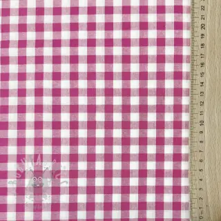 Bomullstyg Check fuchsia