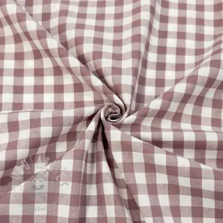 Bomullstyg Check mauve