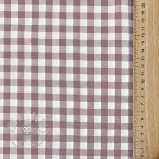 Bomullstyg Check mauve