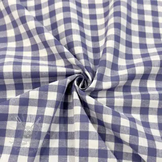 Bomullstyg Check lavender