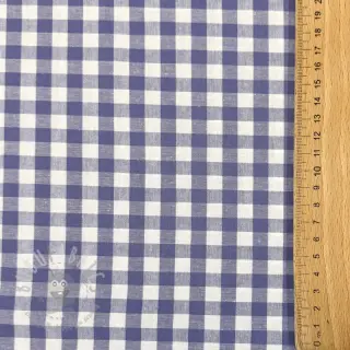 Bomullstyg Check lavender