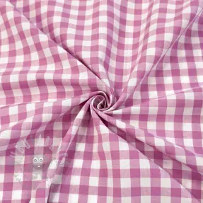 Bomullstyg Check pink