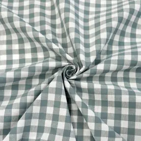 Bavlnená látka Check teal