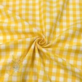 Bomullstyg Check yellow