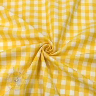 Bomullstyg Check yellow