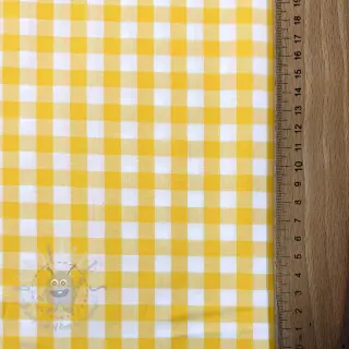 Bomullstyg Check yellow