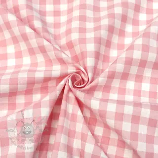 Bomullstyg Check rosa
