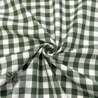 Bomullstyg Check dark green